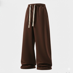 Pantalon de survêtement large pour homme avec cordon de serrage, taille élastique, coupe ample, respirant, décontracté, pour le sport - Product Image 5