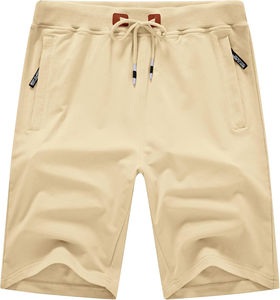 กางเกงขาสั้นอัวร์ราห์ผู้ชายขายดี ผ้าแคนวาส ระบายอากาศ แห้งเร็ว เอวยางยืด สวมใส่สบาย ลำลอง ความยาวครึ่งเข่า สำหรับชาวมุสลิม - Product Image 1