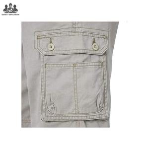 กางเกงขาสั้นคาร์โก้ผู้ชายผ้าฝ้าย 100% ทรงกลางเข่า กระดุมกลางลำตัว สวมใส่สบาย ระบายอากาศได้ดี เหมาะสำหรับกิจกรรมกลางแจ้ง ขายส่ง - Product Image 5