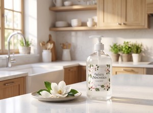 Savon Gel pour les Mains Magnolia Blanc 500ml Formule Élégante pour les Amateurs de Jardin et de Légumes Fabriqué en Russie - Product Image 4