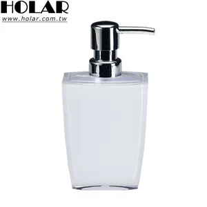 [Holar] Dispensador de líquido de jabón transparente acrílico recargable de 8 Oz de espesor fabricado en Taiwán para inodoro de baño