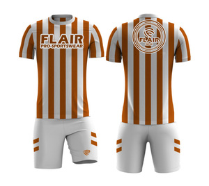 Custom Adult Soccer Jersey Best Quality 100% Polyester Lightweight <b>Waterproof</b> Comfortable Breathable Short Front Top Sets Name - Product Image 6