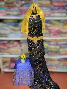 Robe en velours somalien traditionnelle tendance pour filles de mariage de haute qualité en jacquard slub pour les fêtes de chat - Product Image 4