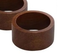 Servilleteros de madera rústica de lujo hechos a mano accesorios de cena de madera Natural para fiesta Decoración de mesa de boda surtido - Product Image 3