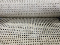 Rollo de Mimbre de Ratán Tejido para Sillas, Proyectos de Tapicería de Muebles, con Láminas de Ratán Tejidas Pulidas y con Acabado Natural