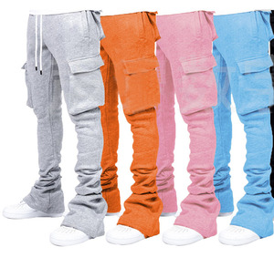 Venta al por mayor pantalones acampanados personalizados Hombres Jogger Nuevo diseño Unisex pantalones acampanados para hombres pantalones acampanados de carga personalizados - Product Image 1