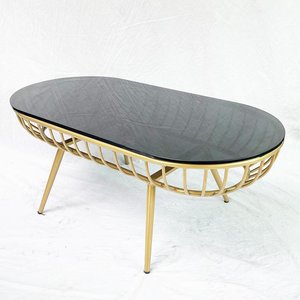 Juego de Sofás con Estructura de Hierro Dorado CBSF68015, Muebles para Sala de Estar - Product Image 2