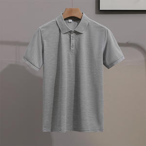 Chemise polo à manches courtes pour homme, couleur unie, été, logo personnalisé OEM, broderie, design imprimé, spécialisé dans Shopee transfrontalier - Product Image 5