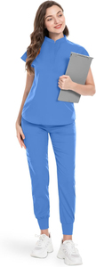 Durable Cotton Scrub Uniforms <b>Sets</b> For <b>Doctors</b> Nurses Hospital Medical Scrubs Suits Unisex Jogger Wholesale Plus Size 2025 - Product Image 3