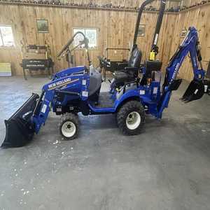 Tracteur compact New Holland Work-Master 25S 4x4 automatique avec chargeur frontal et arrière, composant de pompe centrale disponible à la vente - Product Image 3