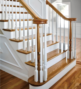 Peldaños de escalera para exteriores de fácil instalación, peldaños de escalera de madera de caucho, paso de arranque 59 1/4 '', disponible, gran variedad de piezas de escalera, escalera - Product Image 4