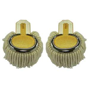 Épaulettes de l'Armée de l'Étranger Française, personnalisées, de haute qualité, brodées, en tissu toile, à coudre, avec franges en cordon rouge et aimant - Product Image 3