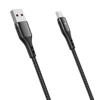 Kabel Pengisian Daya Otomatis Tipe-C USB-A ke C/L/M 3A Pengisian Cepat dengan Selubung Nilon dan Konduktor Tembaga