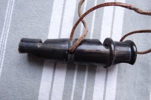 Silbato de bolsillo con cuerno, silbato de tono alto, ágata, cuerno de vaca Real, faizacraft - Product Image 4