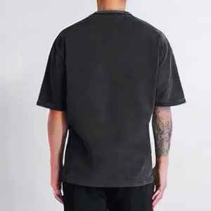 Camiseta de Lona 100% Algodón para Hombre, Nueva Colección 2026, de Alta Calidad, Lisa por Delante, Personalizable, Corte Regular, Lavado Ácido, Secado Rápido, Transpirable, 240g - Product Image 3