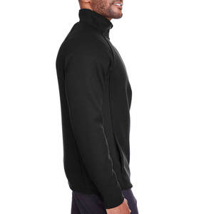 Pull à col en V personnalisé avec logo imprimé pour homme, en polaire écologique, idéal pour l'hiver, avec demi-fermeture éclair - Product Image 3