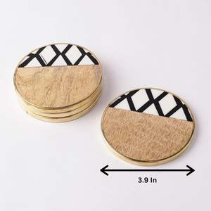 Alfombrillas de madera de resina personalizadas, juego de regalo Premium, posavasos de resina y madera con olas oceánicas, decoración moderna única - Product Image 2