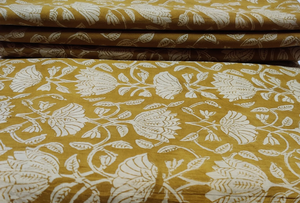 Tissu ethnique indien, tissu ample en cours d'exécution, tissu de cour, tissu imprimé en blocs, matériel de couture pour femmes - Product Image 4