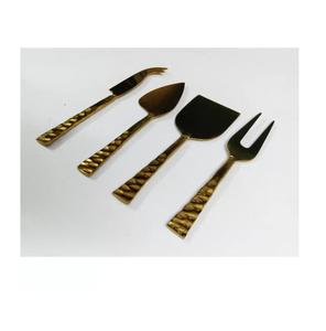 ชุดชีสทองเหลืองบริสุทธิ์4ชิ้น,ที่ปาดชีสและมีดดีไซน์ใหม่ชุดชีสโลหะ - Product Image 6