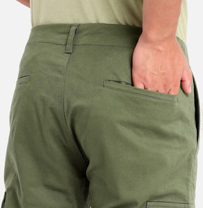 <b>Loose</b> fit cargo <b>trousers</b> for <b>men</b> in cotton fabric, casual streetwear design with multi pockets, OEM bulk orders. - Product Image 6