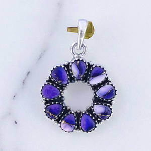 Pendentif en turquoise fait main, design en pierre précieuse naturelle, bijoux en argent sterling - Product Image 2