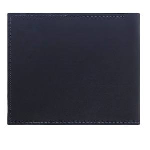 Cartera Bifold de Cuero Azul Marino Oscuro Premium para Hombre con Ventana para Identificación, Ranuras para Tarjetas, Diseño Delgado y Minimalista, Costuras Duraderas, Bolsillo - Product Image 1