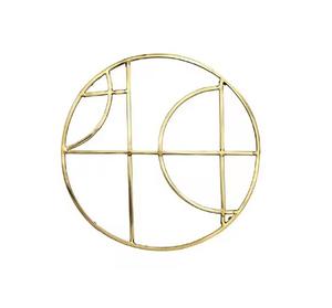 Dessous de plat en métal doré personnalisé fait à la main en gros résistant à la chaleur de table de protection pour la maison cuisine table à manger - Product Image 5