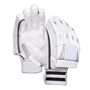 Guantes de críquet ambidiestros de cuero blanco profesional con protección superior y flexibilidad para bateadores - Product Image 1