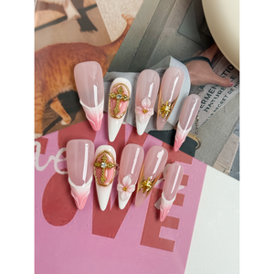 Uñas Postizas Rosy Grace, Diseño Elegante para Mujer - Product Image 2