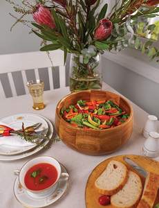 Bol en bois de manguier fini naturel nouveauté bol décoratif artisanal pour table à manger et but de cadeau - Product Image 2