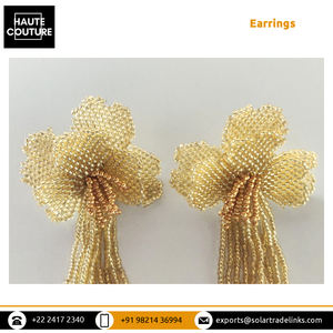 Offre spéciale exclusive sur les meilleures tenues de soirée de qualité 11 cm de long en perles roses faites à la main avec des boucles d'oreilles à glands - Product Image 5