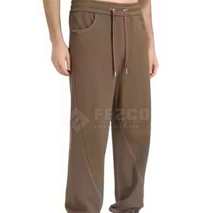 Diseño personalizado de alta calidad de los hombres rectos de algodón casual Tallas grandes pantalones de chándal en stock - Product Image 2