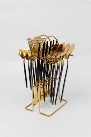 Bajo MOQ Logotipo personalizado Latón Oro Rosa Tenedor Cuchillo Cuchara 24 piezas Juego de cubiertos Acero inoxidable Hotel de lujo Los mejores cubiertos con caja de regalo - Product Image 4