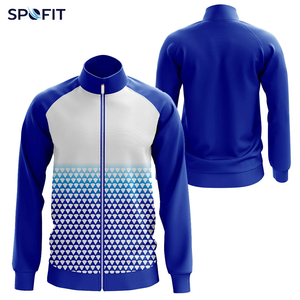 เสื้อแจ็คเก็ตแทร็คซิปสำหรับผู้ชาย OEM เสื้อแจ็คเก็ตสปอร์ตแบบซับลิเมชั่นสั่งทำพิเศษสำหรับผู้ชาย เสื้อแจ็คเก็ตสปอร์ตน้ำหนักเบาสั่งทำพิเศษสำหรับผู้ชาย - Product Image 1