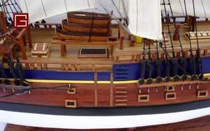 Gia Nhien Modèle réduit de GRAND BATEAU HM BARK ENDEAVOUR Design personnalisé Bois de haute qualité Décoration intérieure Peint à basse quantité minimale de commande - Product Image 3