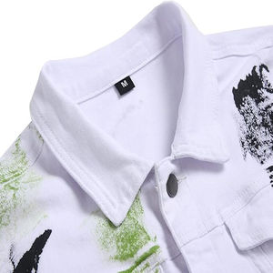 Chaquetas vaqueras transpirables de algodón 2025 de Color sólido básico personalizado de estilo callejero de invierno 100%, fabricante de ropa al por mayor - Product Image 3