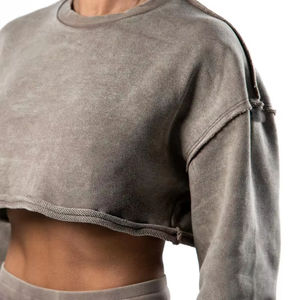 Survêtement élégant en coton solide pour femmes, grande taille, décontracté, conception d'épaule tombante, technique de sublimation, polaire respirante - Product Image 2