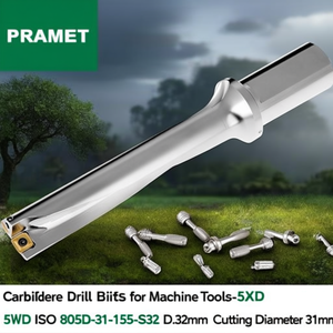 ดอกสว่านคาร์ไบด์ PRAMET สำหรับเครื่องจักรกล-5xD ISO 805D-31-155-S32 เส้นผ่านศูนย์กลางตัด 32 มม. เส้นผ่านศูนย์กลาง 31 มม. - Product Image 3