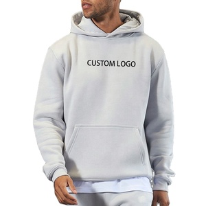 OEM personnalisable grande taille hommes 100% coton français éponge bas quantité minimale de commande à capuche col fermeture éclair conception coupe ample sérigraphie - Product Image 1