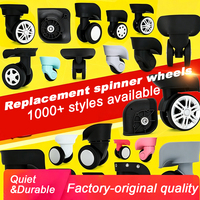 Kit de remplacement de roulettes pour valise, noyau en acier 360° °   Roues pivotantes silencieuses pour valises, compatibles avec la plupart des bagages à roulettes, 2 pièces