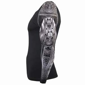 Protège-précipitation personnalisable MMA/BJJ à séchage rapide par sublimation impression 1 pièce protège-éruption fitness à manches longues logo personnalisé hommes - Product Image 6