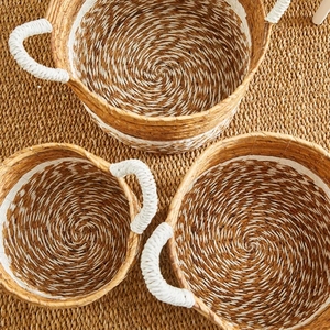 Hot Trend Handmade Vietnam <b>Wicker</b> Woven Seagrass <b>Basket</b> Stackable Laundry Hamper Round Shape <b>Large</b> <b>Basket</b> <b>for</b> Home Organizer - Product Image 6
