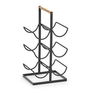 Diseño clásico Metal Aluminio Niquelado Portabotellas Organizador Encimera Soporte de almacenamiento 9 Botellas de vino Estante en venta - Product Image 5