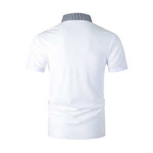 Polos de manga corta de secado rápido de poliéster 100% de 180GSM de alta calidad, polos lisos en blanco con logotipo personalizado impreso para hombre - Product Image 5