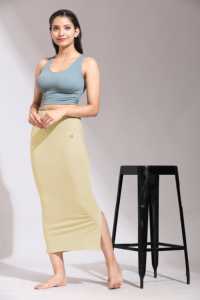 ชุดกระชับสัดส่วนผ้าสแปนเด็กซ์กระโปรงสีเบจสำหรับผู้หญิง P02รุ่นห้างสรรพสินค้า - Product Image 4