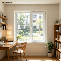 Fenêtres coulissantes en PVC/UPVC résistantes à la corrosion salin, profil 80A, anti-vent marin pour projets de villas et gîtes en bord de mer