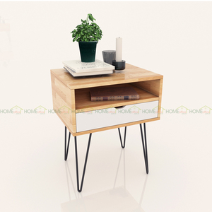 SFTDG011-Scandinavian Style 1-Drawer Nightstand PINLEG Bedroom Furniture with Elegant Drawer Design - Product Image 2