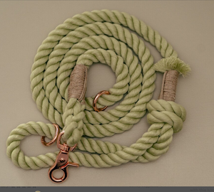 Name Stone Grey Organic Cotton Rope Dog <b>Leash</b> Supplies Accessory Customized Colored Cotton Rope Handmade Dog <b>Leash</b> <b>Pet</b> <b>Leash</b> - Product Image 3