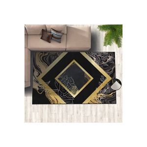 Tapis de carreaux d'or classique tapis en Polyester imprimé numérique pour entrée salon chambre adolescent cadeau Rectangle couloir Style - Product Image 3