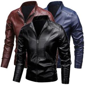 Nueva Chaqueta Casual de Cuero para Hombre, Chaqueta de Cuero Suelta, Chaqueta Fina, Chaqueta de Motocicleta para Hombre, Estilo Extranjero - Product Image 2